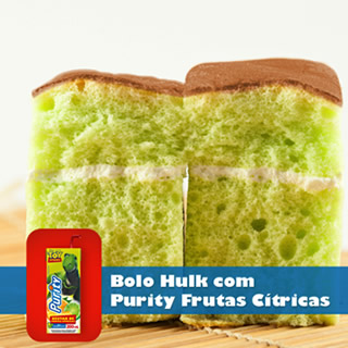 Bolo Hulk com Néctar de Frutas Cítricas