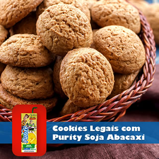 Cookies Legais com Suco de Soja de Abacaxi