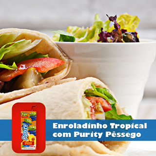 Enroladinho Tropical com Néctar de Pêssego